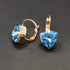 Auskari "Bermudu Trīsstūris (Aquamarine Blue)" ar Swarovski™ kristāliem